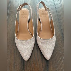 J. by J. Crew Glitter Slingback Block Heels